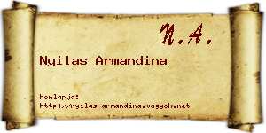 Nyilas Armandina névjegykártya